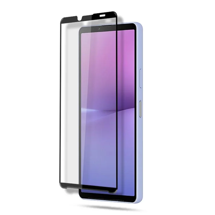 MOCOLO For Sony Xperia 10 V Phone Full Screen Protector Secondary Hardening Silk Printing Tempered Glass Film - Black