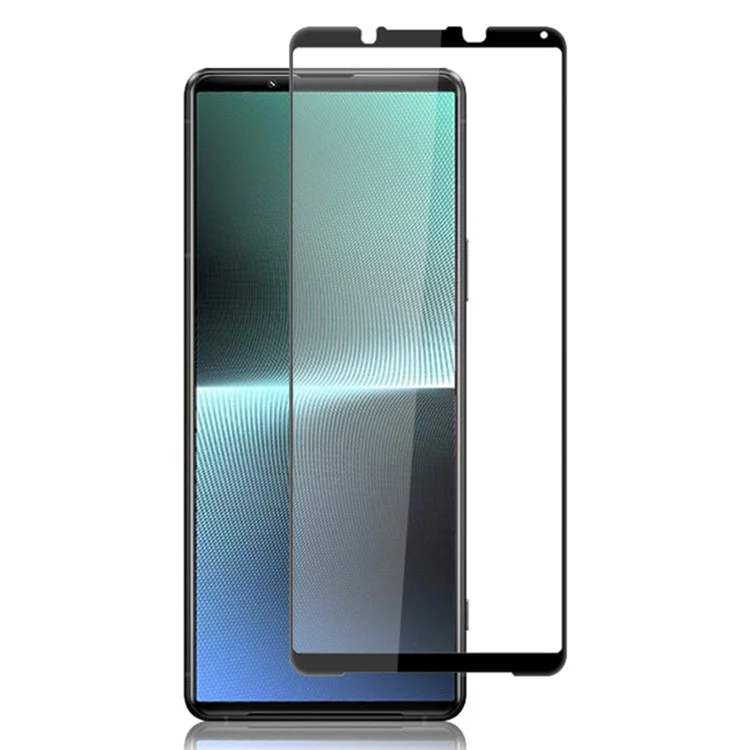 MOCOLO Per Sony Xperia 1 V Silk Printing Screen Protector Full Coverage HD Tempered Glass Film - Nero