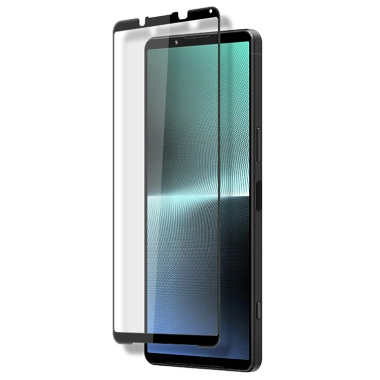 MOCOLO Per Sony Xperia 1 V Silk Printing Screen Protector Full Coverage HD Tempered Glass Film - Nero
