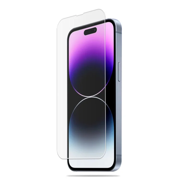 MOCOLO Pour iPhone 14 Pro Max Crystal Clear Protecteur d'écran de téléphone Anti-Rayures Verre trempé à colle complète Film