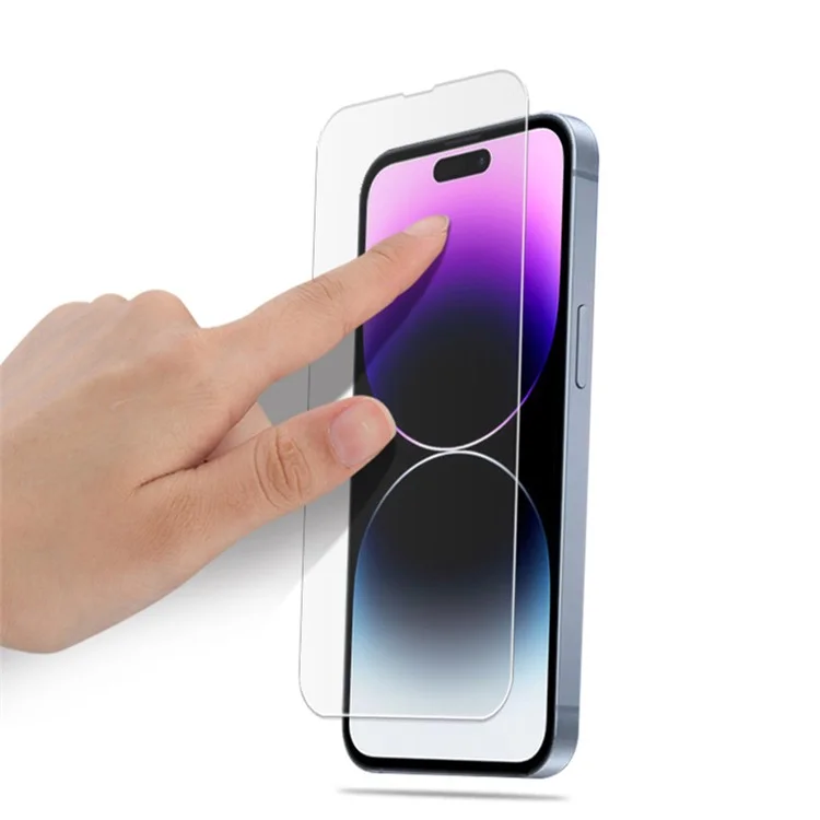 MOCOLO Pour iPhone 14 Pro Max Crystal Clear Protecteur d'écran de téléphone Anti-Rayures Verre trempé à colle complète Film