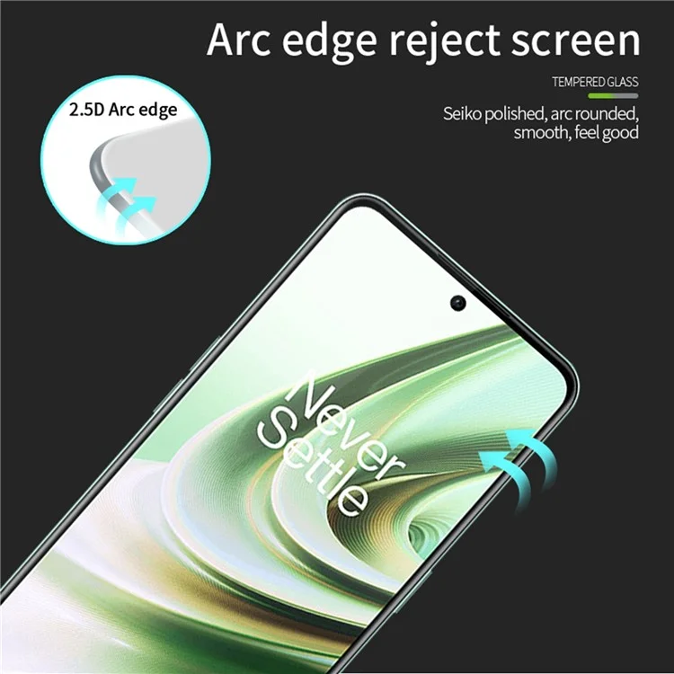 PINWUYO JK Tempered Glass Film Series-2 for OnePlus Nord 3 5G / Ace 2V Screen Protector High Aluminum-silicon Glass Full Cover Guard