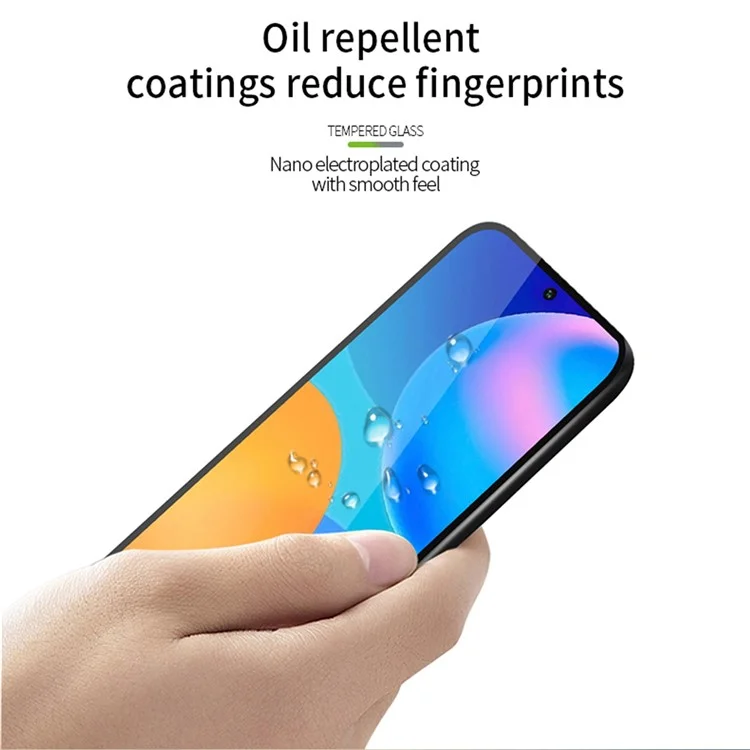 PINWUYO JK Tempered Glass Film Series-2 para Huawei Enjoy 60 Pro Vidrio de alta aluminio-silicio Protector de pantalla de cobertura completa