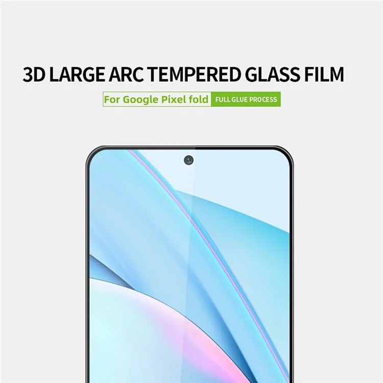 PINWUYO JK 3D Curved Tempered Glass Film-2 for Google Pixel Fold High Aluminum-silicon Glass Eexplosion-proof Screen Protector