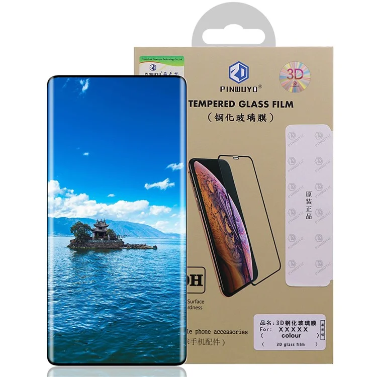 PINWUYO 3D Curved Hot Bending Tempered Glass Film for Honor 90 Anti-explosion Full Glue Screen Protector