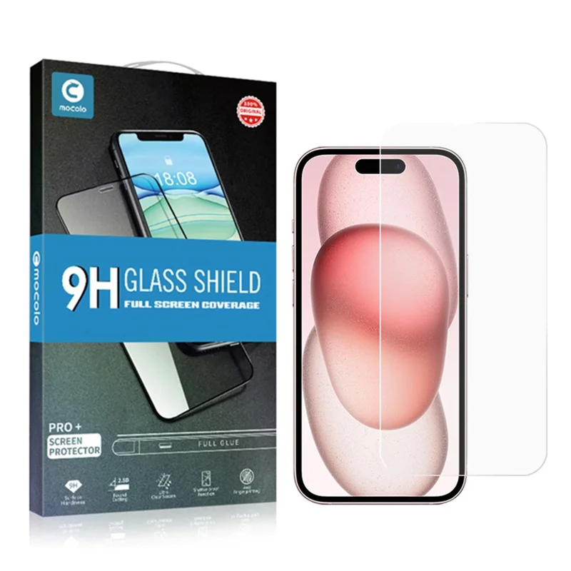 MOCOLO For iPhone 15 Plus Phone Screen Protector Anti-Explosion Tempered Glass HD Clear Film