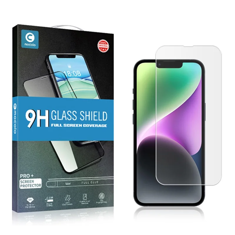 MOCOLO Para iPhone 15 Protetor de Tela de Alta Definição Vidro Temperado Filme à Prova de Explosão