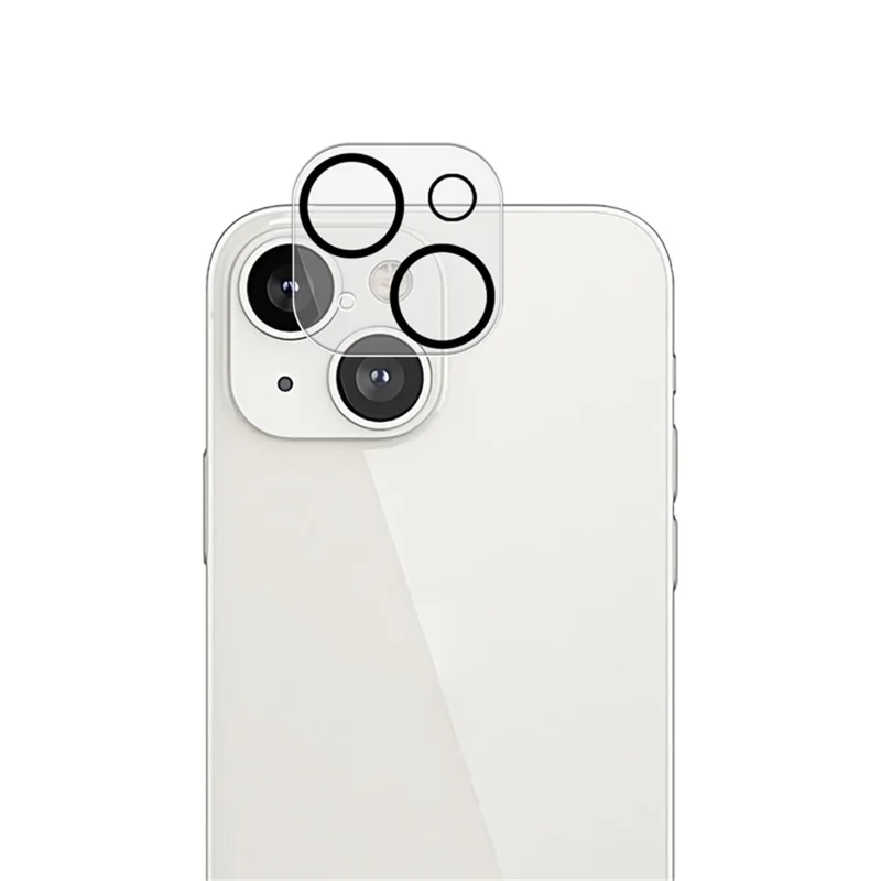 MOCOLO Protecteur d'objectif pour iPhone 15 / 15 Plus, verre trempé HD avec impression en soie, film d'objectif avec cercle nocturne