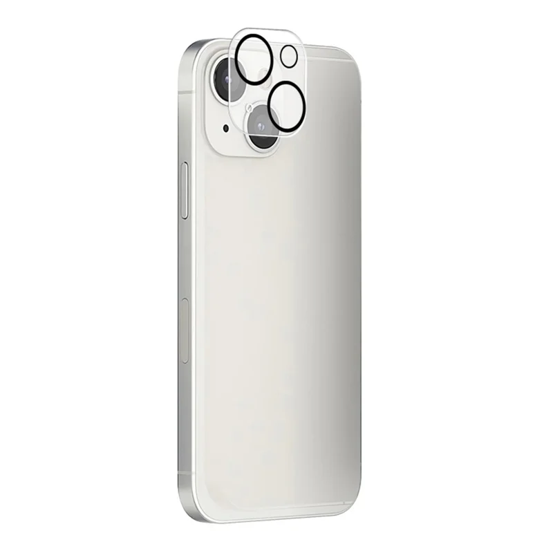 MOCOLO Protecteur d'objectif pour iPhone 15 / 15 Plus, verre trempé HD avec impression en soie, film d'objectif avec cercle nocturne