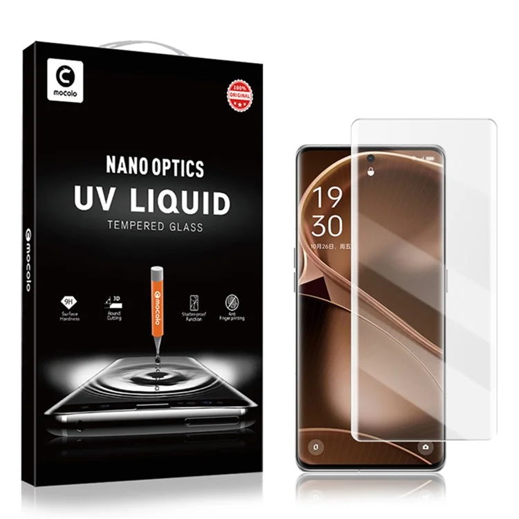 MOCOLO Pour Oppo Find X6 Pro Téléphone Protecteur d'écran plein écran 3D Curved UV Liquid Tempered Glass Film