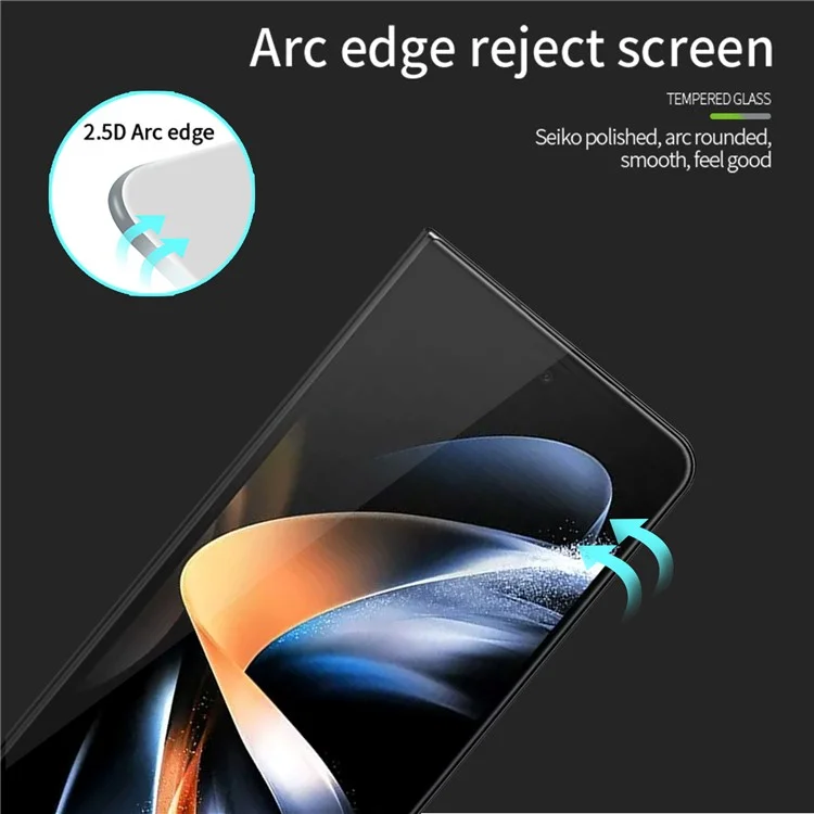Série de films en verre trempé MOFI JK pour Samsung Galaxy Z Fold5 5G Protecteur d'écran full coverage en verre à haute teneur en aluminium et silicium