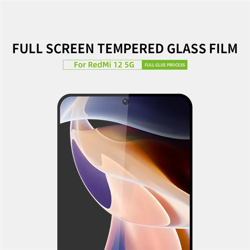 PINWUYO Für Xiaomi Redmi 12 5G (Global) / Poco M6 Pro 5G JK Tempered Glass Film Serie-2 Hohe Aluminium-Silizium-Glasschutzfolie für den gesamten Bildschirm