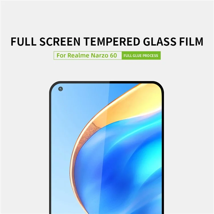 PINWUYO per Realme Narzo 60 5G JK Tempered Glass Film Series-2 Full Cover High Aluminum-silicon Glass Screen Protector