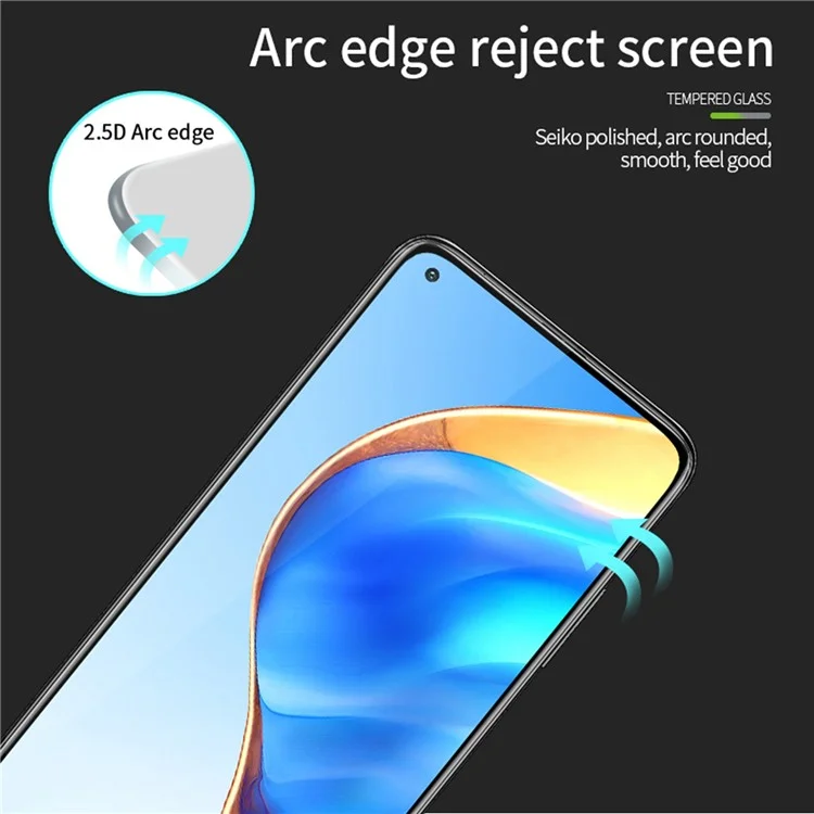 PINWUYO per Realme Narzo 60 5G JK Tempered Glass Film Series-2 Full Cover High Aluminum-silicon Glass Screen Protector