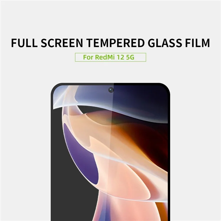 MOFI JK Tempered Glass Film Series-1 для Xiaomi Redmi 12 5G (Global) / Poco M6 Pro 5G Защитная пленка для всего экрана с полным клеем, высококачественная алюминиево-кремниевая стеклянная пленка