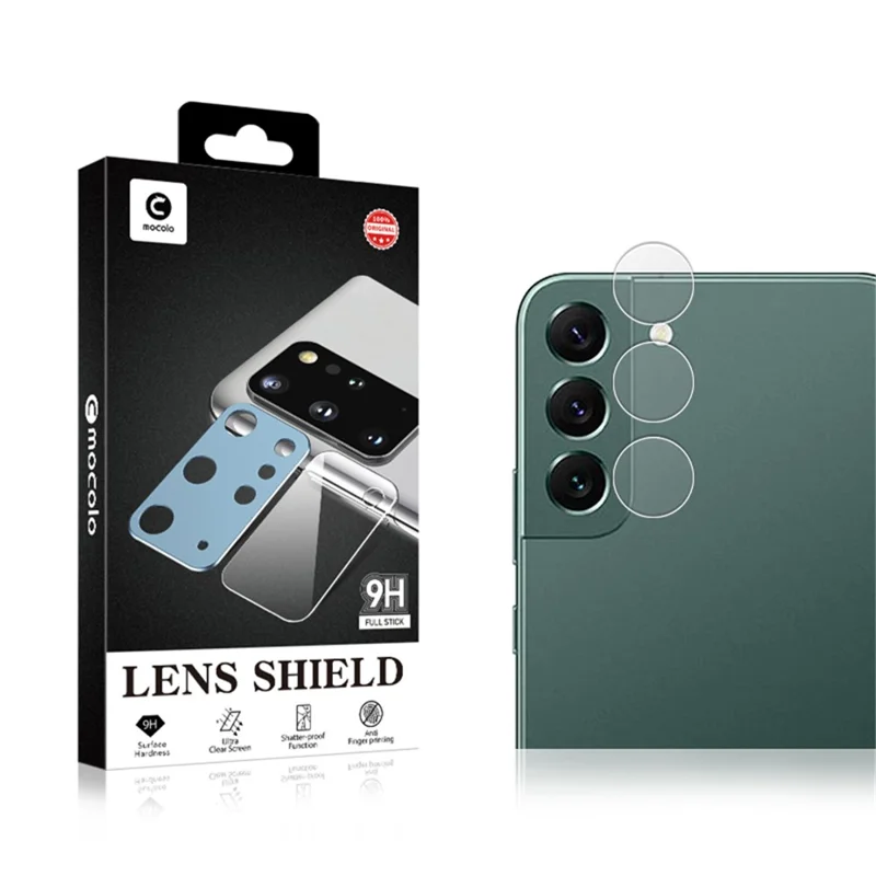 MOCOLO For Samsung Galaxy S23 9H Tempered Glass Anti-Explosion HD Back Camera Lens Protector Set - Transparent