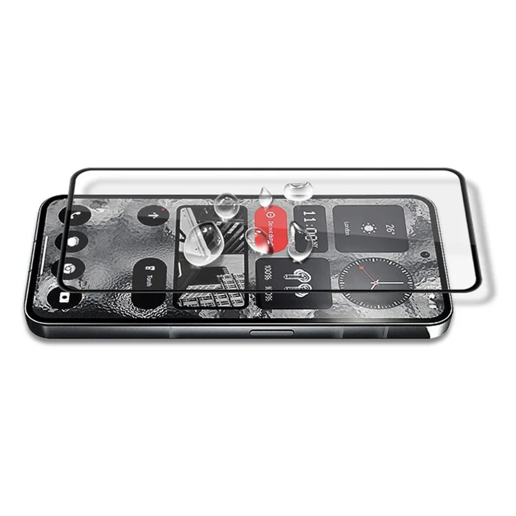 MOCOLO Silk Printing Screen Protector for Nothing Phone (2), Película de vidrio templado con cobertura completa y pegamento completo - Negro