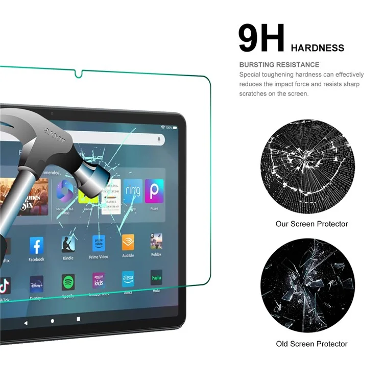 ENKAY HAT PRINCE 2Pz per Amazon Fire Max 11 9H 2.5D 0.33mm Protezione Schermo Tablet Pellicola in Vetro Temperato