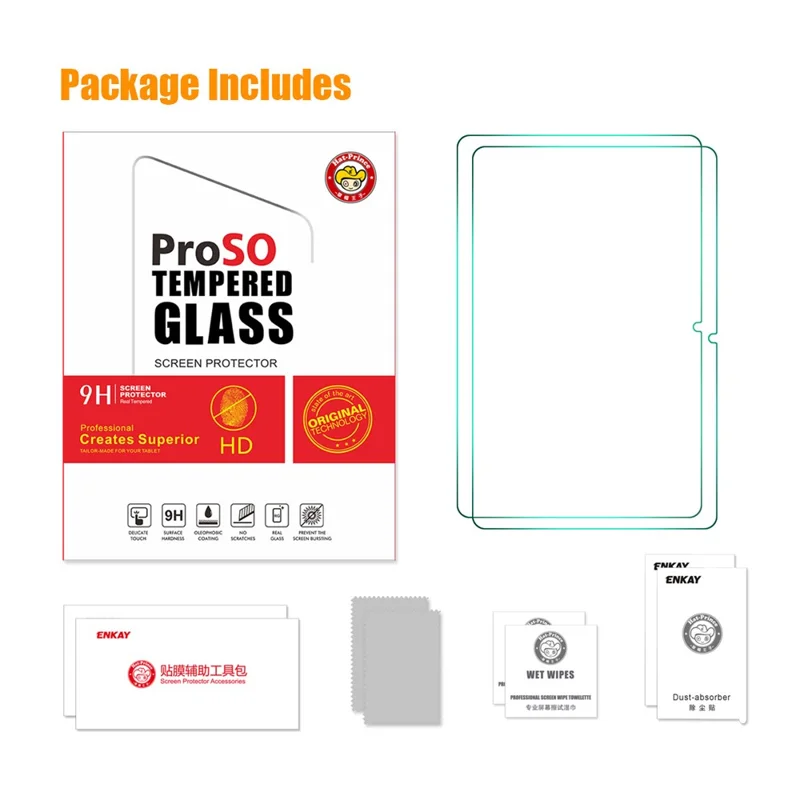 ENKAY HAT PRINCE 2Pcs for Huawei MatePad Air 11.5 inch (2023) Tempered Glass Screen Protector 9H 2.5D 0.33mm Film