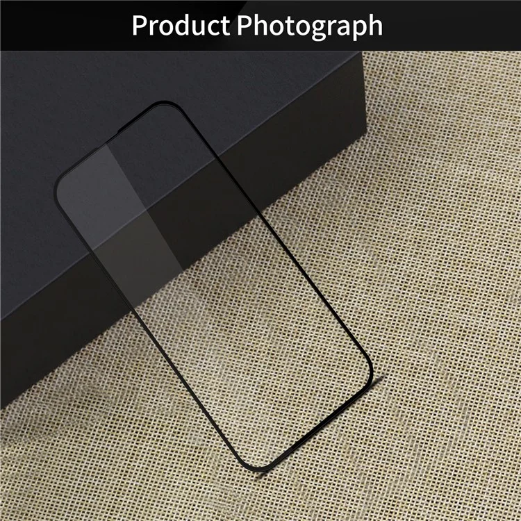 MOFI JK Tempered Glass Film Series-1 para iPhone 15 Protector de pantalla completo Pegamento completo Película de vidrio de alto aluminio-silicio