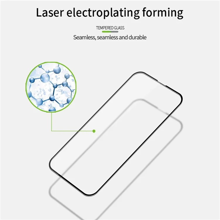 MOFI JK Tempered Glass Film Series-1 para iPhone 15 Protector de pantalla completo Pegamento completo Película de vidrio de alto aluminio-silicio