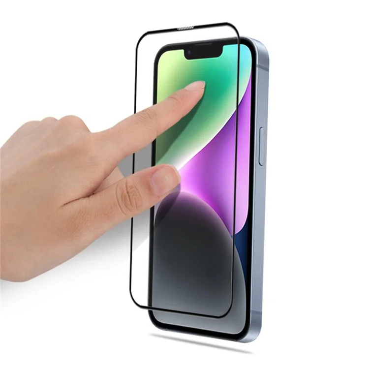 MOCOLO Для iPhone 15 Plus Black Edge Full Glue Film 3D Curved Tempered Glass Full Screen Protector