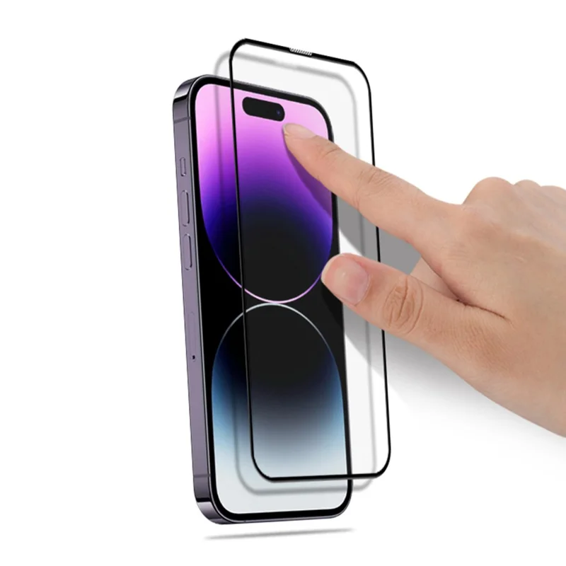 MOCOLO Для iPhone 15 Pro Black Edge Full Glue Film Shatter-proof 3D Curved Tempered Glass Screen Protector