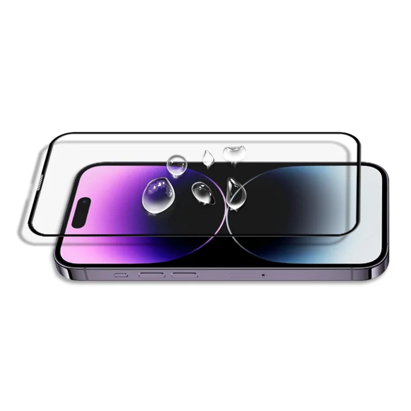 MOCOLO Для iPhone 15 Pro Black Edge Full Glue Film Shatter-proof 3D Curved Tempered Glass Screen Protector