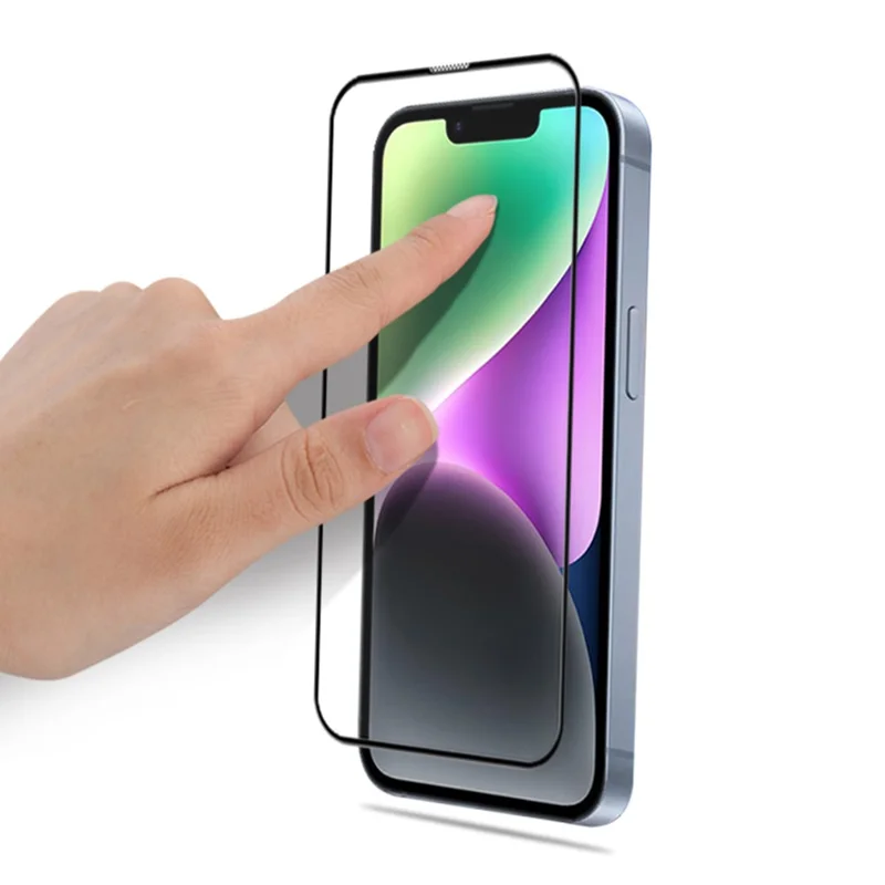 MOCOLO For iPhone 15 Black Edge Full Glue Film 3D Curved Tempered Glass High Transparency Screen Protector