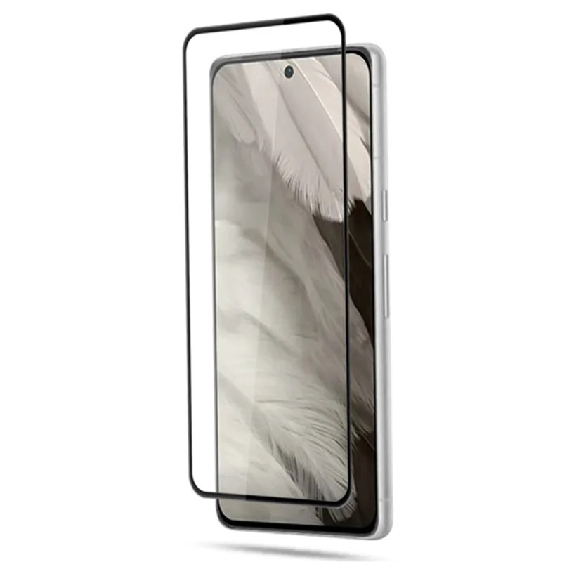 MOCOLO para Google Pixel 8 Pro Protector de pantalla completo antiarañazos Pantalla completa Seda Impresión Película de vidrio templado - Negro