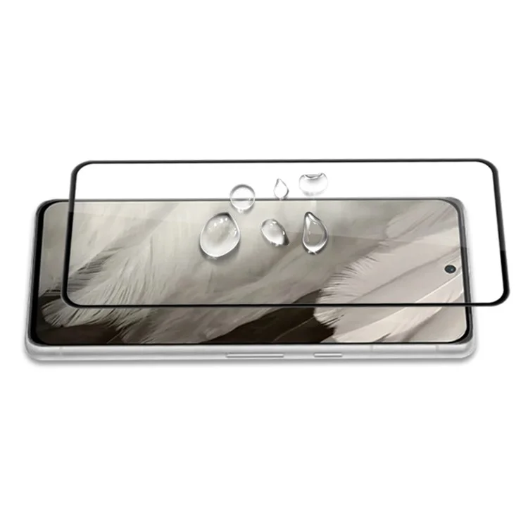 MOCOLO para Google Pixel 8 Pro Protector de pantalla completo antiarañazos Pantalla completa Seda Impresión Película de vidrio templado - Negro