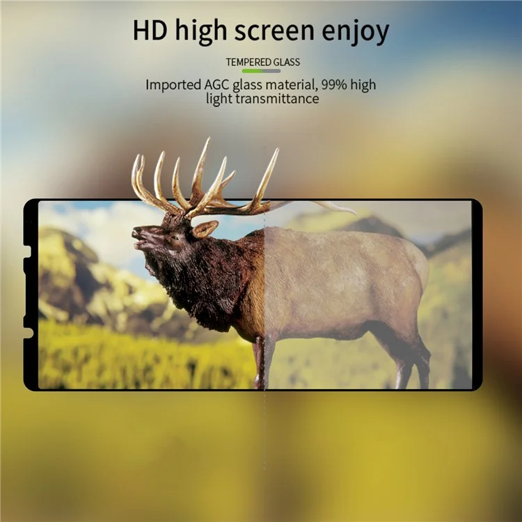 PINWUYO Pour Sony Xperia 5 V JK Série de Films en Verre Trempé-2 Verre Haute Aluminium-Silicium Clair Full HD Screen Protector