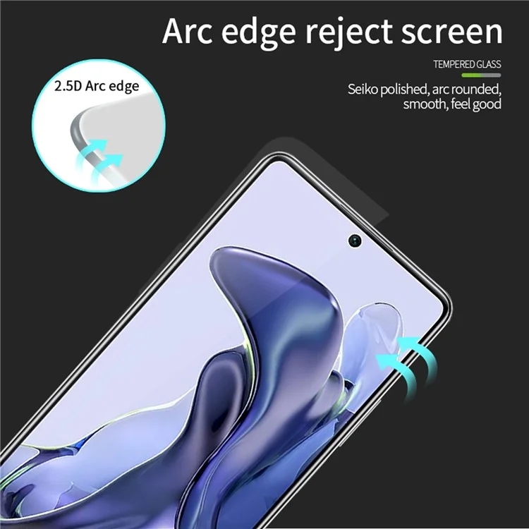 PINWUYO für Realme GT5 5G JK Tempered Glass Film Series-2 Bildschirmschutz Hochaluminiumsilizium-Glas Vollabdeckungsfilm