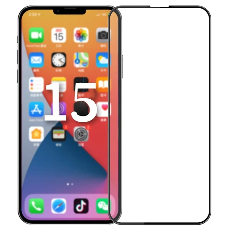 PINWUYO JK 3D Curved Tempered Glass Film-2 for iPhone 15 Full Glue High Aluminum-silicon Glass HD Clear Screen Protector