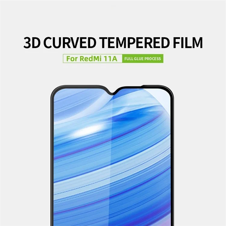 PINWUYO JK 3D Curved Tempered Glass Film-2 for Xiaomi Redmi 11A 4G Full Glue High Aluminum-silicon Glass Screen Protector