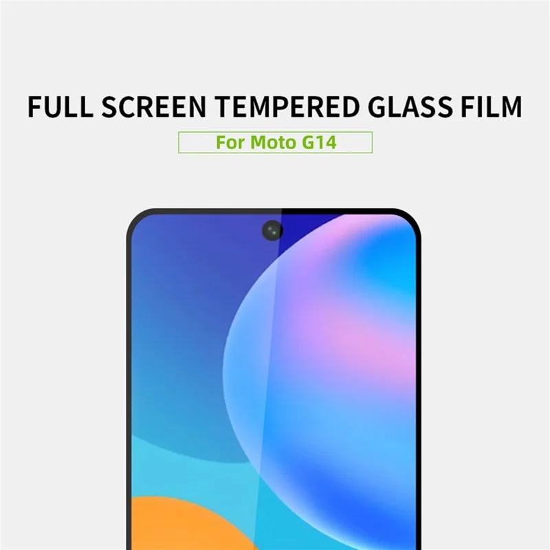 MOFI For Motorola Moto G14 4G JK Tempered Glass Film Series-1 Full Glue High Aluminum-silicon Glass Full Screen Protector