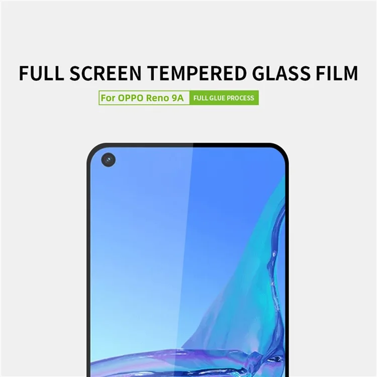 PINWUYO JK Tempered Glass Film Series-2 pour Oppo Reno 9A Protecteur d'écran plein écran Haute protection en verre d'aluminium-silicium
