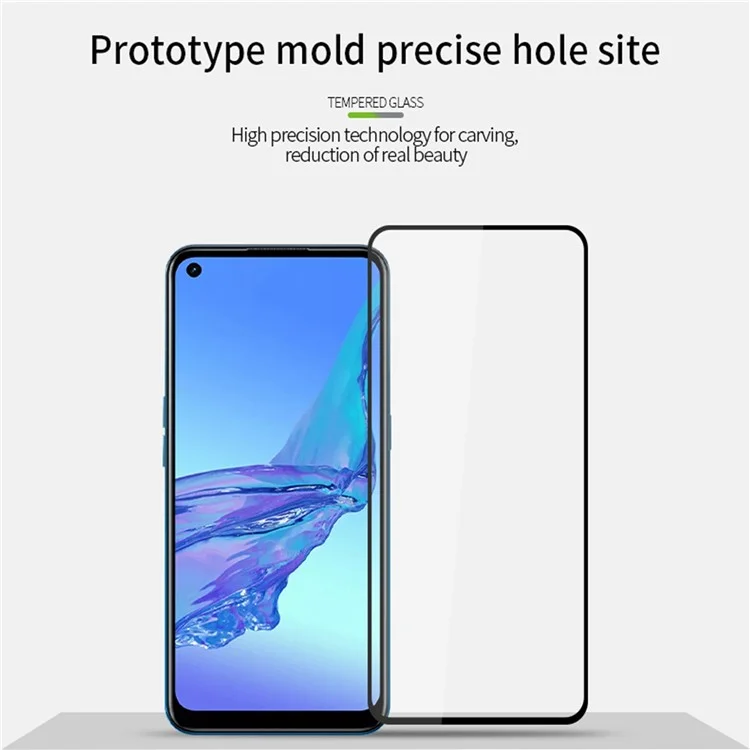 PINWUYO JK Tempered Glass Film Series-2 pour Oppo Reno 9A Protecteur d'écran plein écran Haute protection en verre d'aluminium-silicium