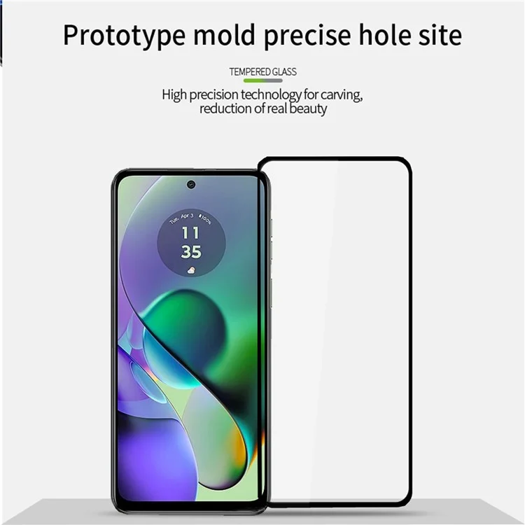 PINWUYO JK Tempered Glass Film Series-2 for Motorola Moto G54 5G Screen Protector Full Cover High Aluminum-silicon Glass Film