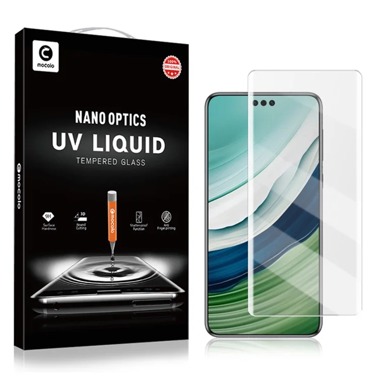 MOCOLO Para Huawei Mate 60 Pro / Mate 60 Pro+ Protector de Pantalla de Vidrio Templado Líquido UV 3D Curvo Resistente a Roturas