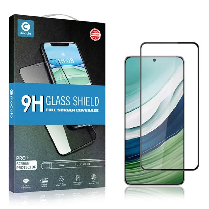 MOCOLO Pour Huawei Mate 60 Protecteur d'écran full coverage Full Glue Silk Printing Verre trempé Film - Noir