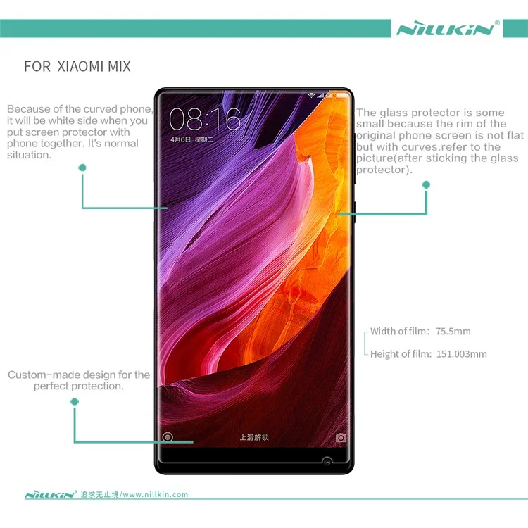 NILLKIN for Xiaomi Mi Mix Anti-fingerprint HD Clear LCD Screen Film Protector