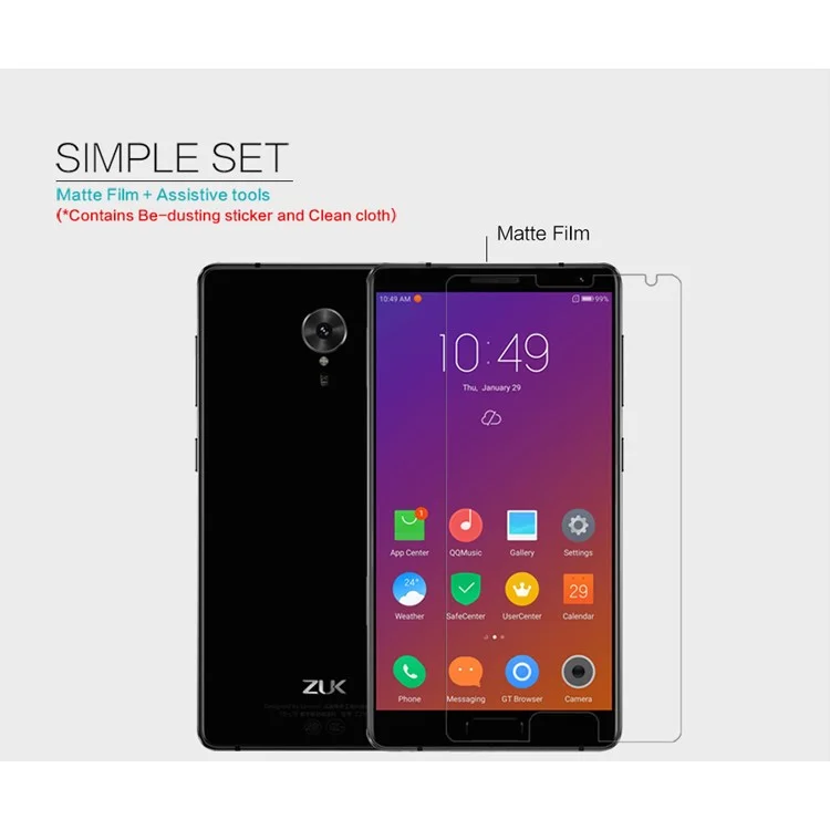 NILLKIN for Lenovo ZUK Edge Matte Anti-scratch LCD Screen Protector Mobile Phone Film