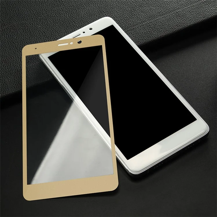 LENUO CF Full Size Carbon Fiber Tempered Glass Screen Guard Film for Xiaomi Mi 5s Plus - Gold