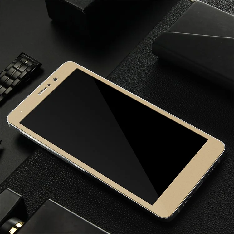 LENUO CF Full Size Carbon Fiber Tempered Glass Screen Guard Film for Xiaomi Mi 5s Plus - Gold