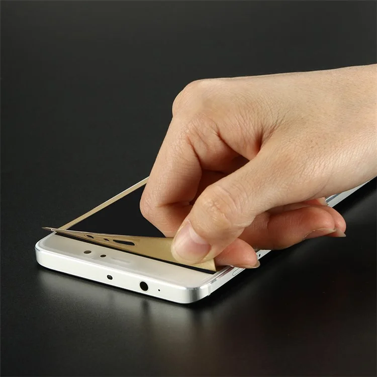 LENUO CF Full Size Carbon Fiber Tempered Glass Screen Guard Film for Xiaomi Mi 5s Plus - Gold