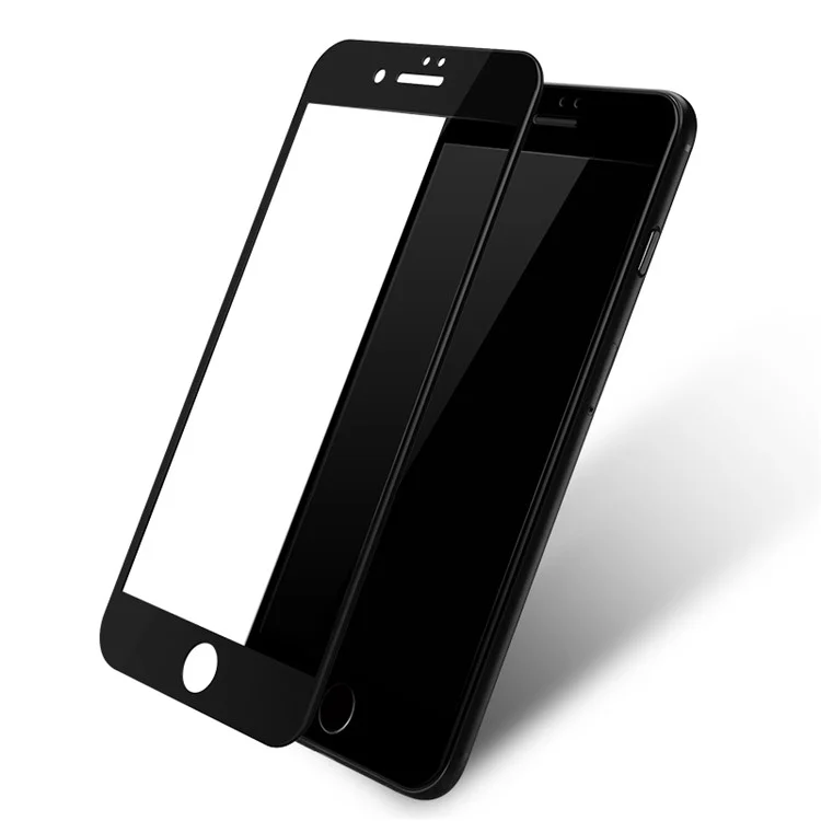 LENUO for iPhone 7 Plus CF Full Size Carbon Fiber Tempered Glass Mobile  Screen Protector - Black