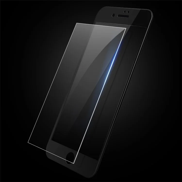 LENUO for iPhone 7 Plus CF Full Size Carbon Fiber Tempered Glass Mobile  Screen Protector - Black