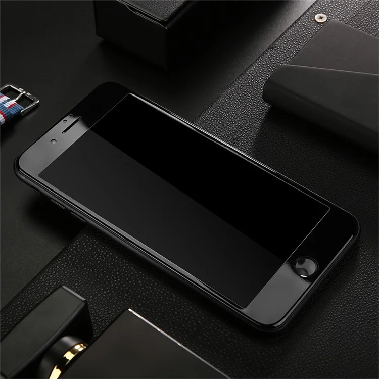 LENUO for iPhone 7 Plus CF Full Size Carbon Fiber Tempered Glass Mobile  Screen Protector - Black