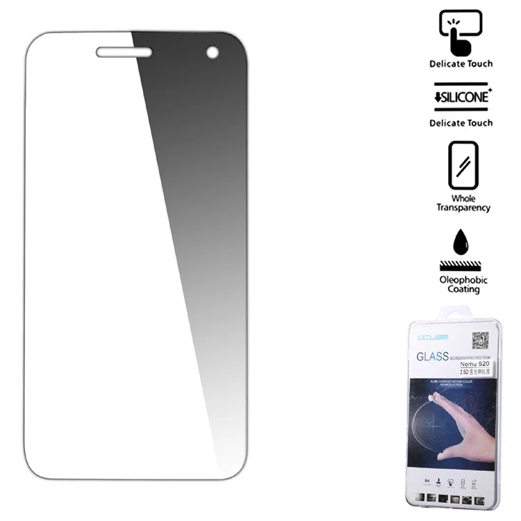 Anti-blue-ray Screen Guard Tempered Glass Film 2.5D Arc Edge for Nomu S20